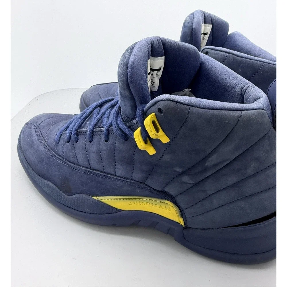 Nike Air Jordan 12 Retro Michigan BQ3180-407 Blue Yellow Mens Size 9